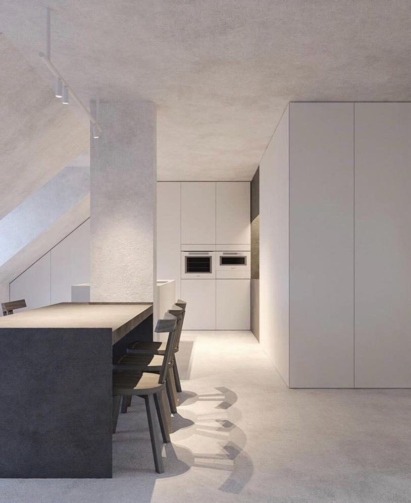 Cocina office de líneas minimalistas
