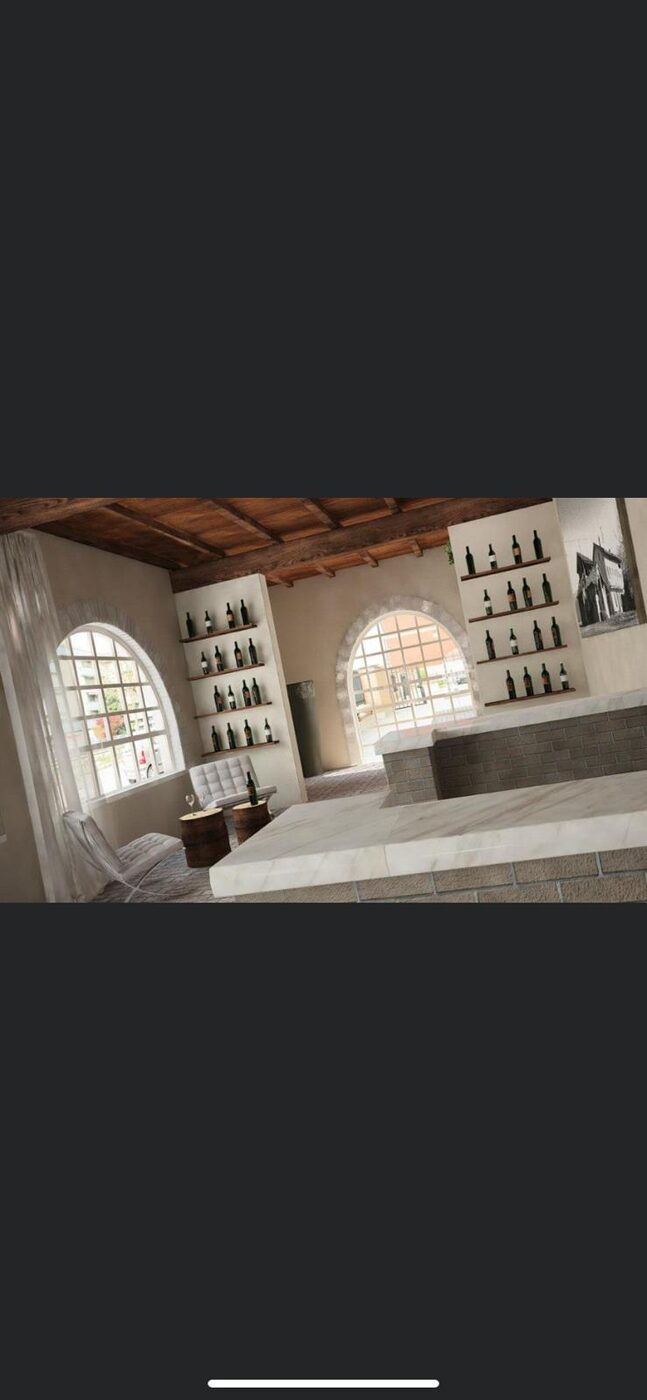 Bodega con arcos y paramentos de piedra